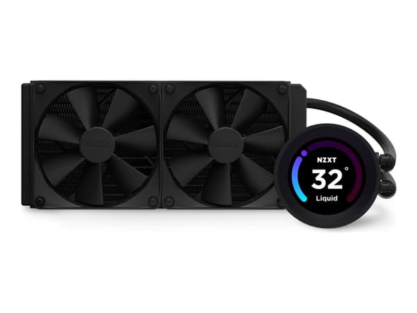 NZXT Kraken Elite 240 - Kylsystem med vätska till processorn - med LCD-display - (för: LGA1851, LGA1700, LGA1200, LGA115x Socket, AM5, AM4) - koppar