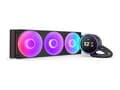 Miniatyrbild 1 av 5: NZXT Kraken Elite 360 RGB - Kylsystem med vätska till processorn - med LCD-display - Elementstorlek: 360 mm - (för: LGA1851, LGA1700, LGA1200, LGA115