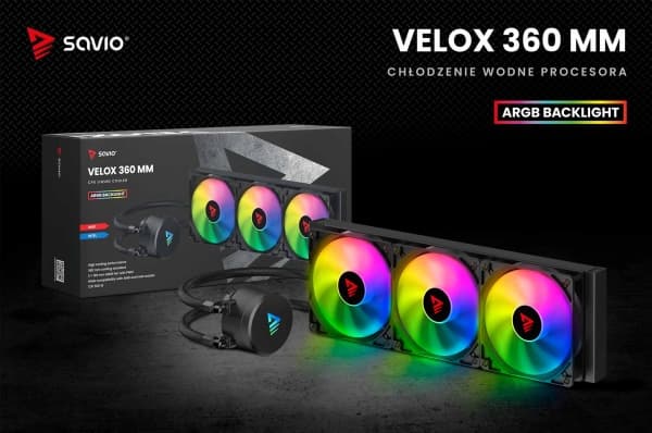 SAVIO VELOX 360mm ARGB CPU vannkjøling