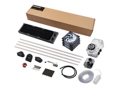 Phanteks Glacier EZ-Fit 360 D30-KIT - Vätskekylning - Elementstorlek: 360 mm - (för: LGA1700, AM4, AM5) - koppar - 120 mm - svart
