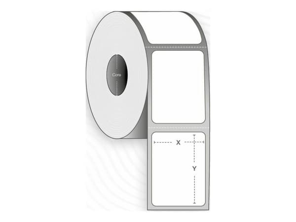 Capture - Permanet adhesiv - belagt - perforert - hvit - 51 x 25 mm 20640 etikett(er) (8 rull(er) x 2580) merkelapper (alternativ for: Zebra 3007201-