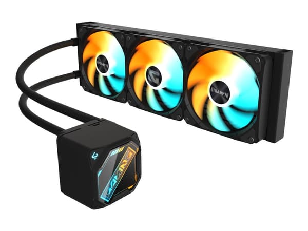 GIGABYTE GAMING 360 - Væskekjølesystem for prosessor - (for: LGA115x Socket, LGA1200, LGA1700, LGA1851, AM4, AM5) - kobber - 120 mm - svart Sort