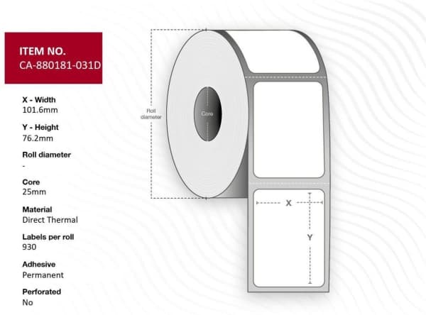 Capture - Permanent häftning - obestruket - 70 x 32 mm 25200 etikett (er) (12 rulle/rullar x 2100) etiketter