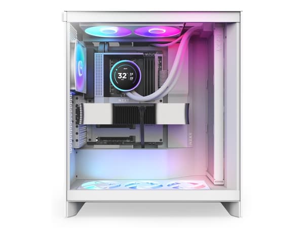 NZXT Kraken Elite 420 RGB, alt-i-ett-væskekjøler, 14 cm, Hvit