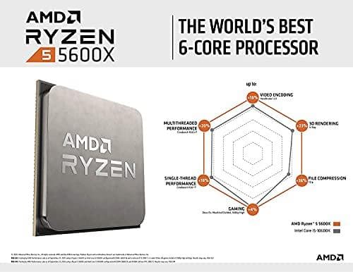 AMD Ryzen 5 5600X - 3,7 GHz - 6 kärnor - 12 trådar - 32 MB cacheminne - Socket AM4 - Box