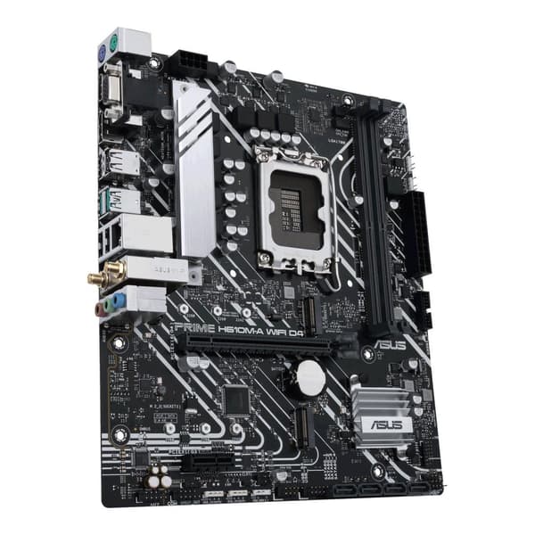 ASUS PRIME H610M-A WIFI D4 - Bundkort - micro ATX - LGA1700-stik - H610-chipsæt - USB 3.2 Gen 1, USB 3.2 Gen 2 - Gigabit LAN, Wi-Fi, Bluetooth - Indby