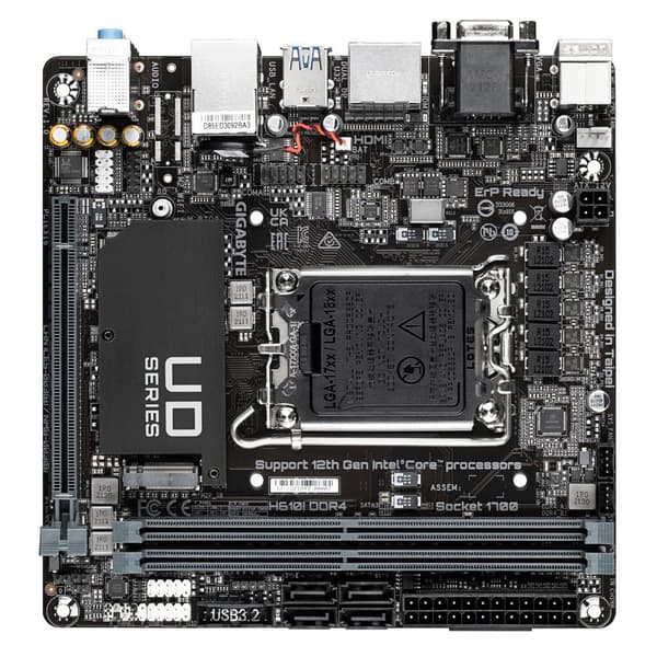 Gigabyte H610I DDR4 - Intel - LGA 1700 - Intel® Celeron® - Intel® Coreâ„¢ i3 - Intel Core i5 - Intel Core i7 - Intel Core i9 - Intel® Pentium®G - LGA