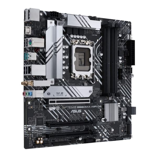 ASUS PRIME B660M-A WIFI D4 - Bundkort - micro ATX - LGA1700-stik - B660-chipsæt - USB-C Gen1, USB 3.2 Gen 1, USB 3.2 Gen 2 - Gigabit LAN, Wi-Fi, Bluet