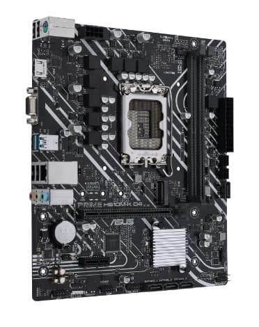 ASUS PRIME H610M-K D4 - Emolevy - mikro-ATX - LGA1700-liitäntä - H610-piirisarja - USB 3.2 Gen 1, USB 3.2 Gen 2 - Gigabit LAN - Sisäinen grafiikka (CP