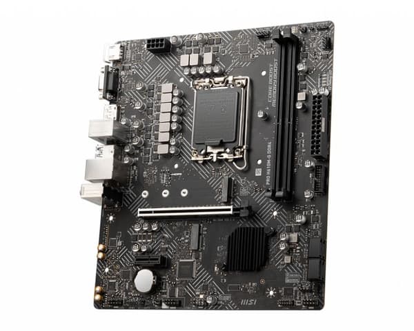 MSI PRO H610M-G DDR4 - Bundkort - micro ATX - LGA1700-stik - H610-chipsæt - USB 3.2 Gen 1 - Gigabit LAN - Indbygget grafik (CPU påkrævet) - HD-lyd (8-