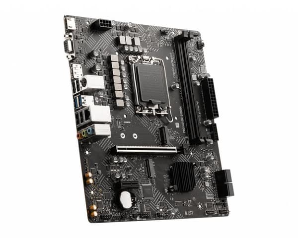 MSI PRO H610M-G DDR4 - Bundkort - micro ATX - LGA1700-stik - H610-chipsæt - USB 3.2 Gen 1 - Gigabit LAN - Indbygget grafik (CPU påkrævet) - HD-lyd (8-