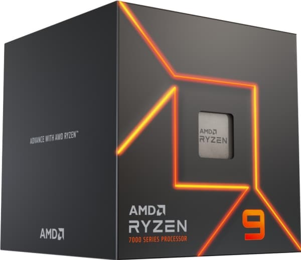 AMD Ryzen™ 9 7900 - 3,7 GHz/5,4 GHz - 12 ydintä - 24 säiettä - 32 Mt välimuisti - Kanta AM5 - Laatikko | AMD Wraith Prisma