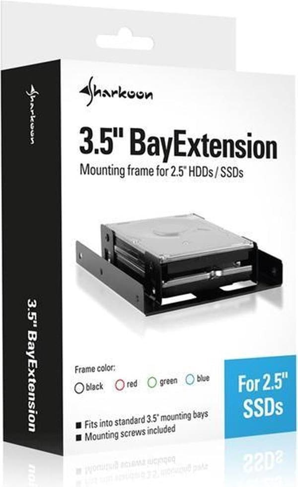 Sharkoon 3,5'' BayExtension Black - SSD monteringsram