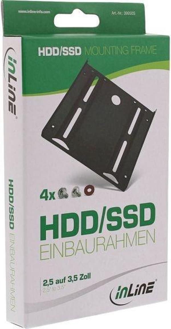 InLine 39950S 3,5'' bærepanel Sort drevbåspanel