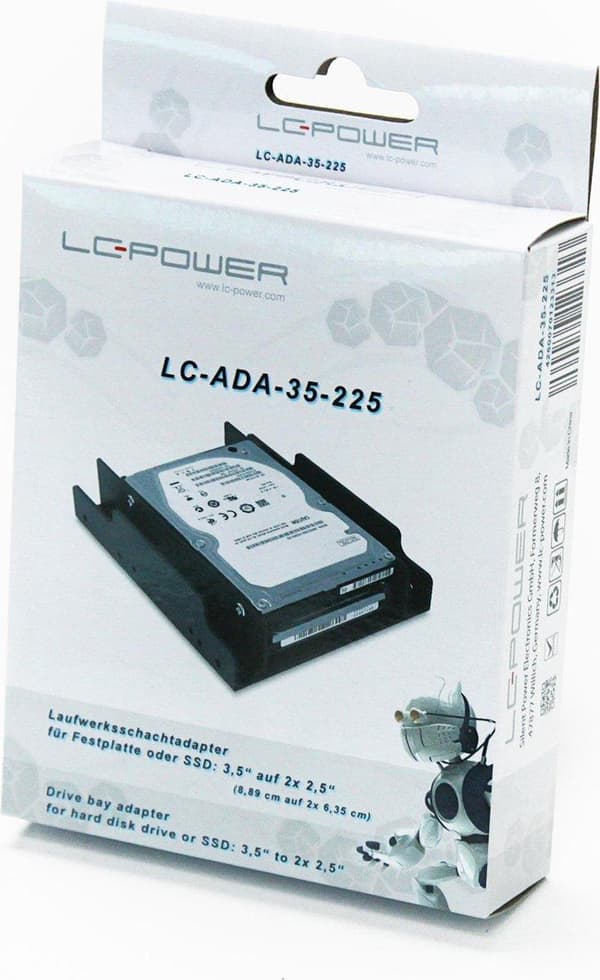 LC-Power LC-ADA-35-225 drevbås panel 2,5/3,5 Bezel plade Sort