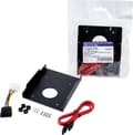 Miniatyrbillede 1 af 6: 2,5" SATA HDD/SSD til 3,5" slot monteringsramme inklusive kabler / sort