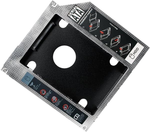 2,5'' SATA HDD/SSD til 5,25'' Ultra Slim SATA Drive (9,5 mm) Caddy / Grå