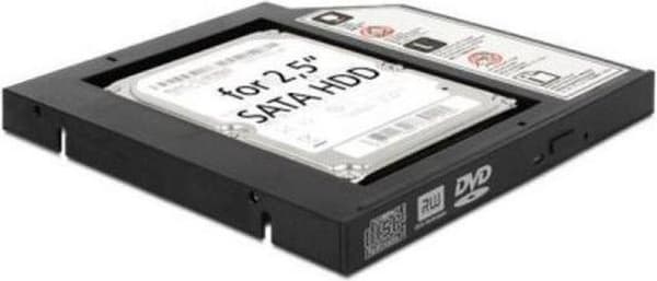 Premium 2,5'' SATA HDD/SSD til 5,25'' Slim SATA-drev (12,7 mm) caddy / sort