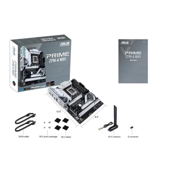 ASUS Prime Z790-A WIFI - Bundkort - ATX - LGA1700-stik - Z790-chipsæt - USB 3.2 Gen 1, USB 3.2 Gen 2, USB-C 3.2 Gen2, USB-C 3.2 Gen 2x2 - 2. .5 Gigabi