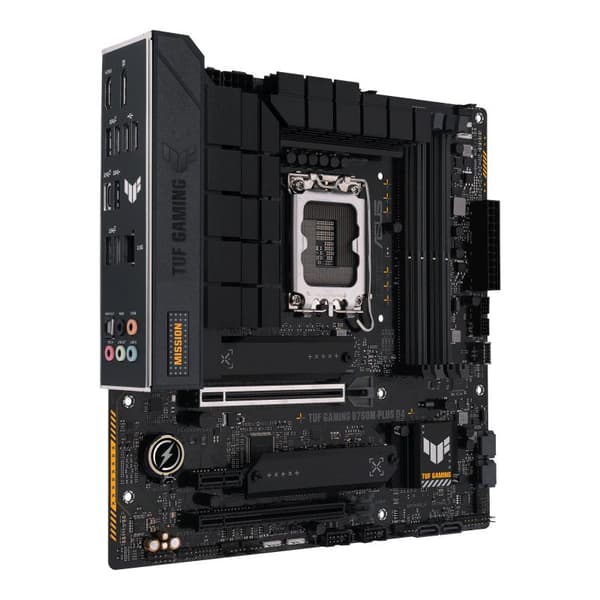 ASUS TUF GAMING B760M-PLUS D4 - Intel - LGA 1700 - Intel® Celeron® - Intel® Core™ i3 - Intel® Core™ i5 - Intel® Core™ i7 - Intel® Core™ i9,... - LGA 1