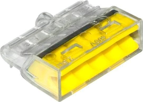 EPM QUICK CONNECTOR 5*0,5-2,5MM2 TRANSPARENT/GUL 10 STK