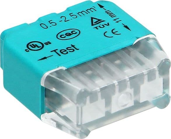 Orno 3-leder push-in installasjonskontakt, for ledning 0,75-2,5mm2, IEC 300V/24A, 10 stk. OR-SZ-8004/3/10