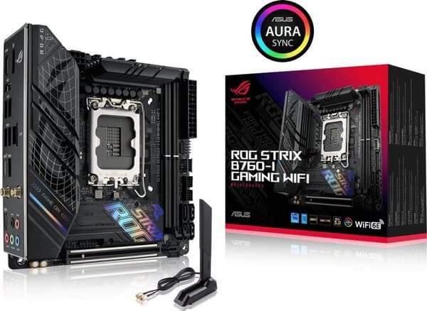 ASUS ROG STRIX B760-I GAMING WIFI - Intel - LGA 1700 - Intel® Celeron® - Intel® Core™ i3 - Intel® Core™ i5 - Intel® Core™ i7 - Intel® Core™ i9,... - L