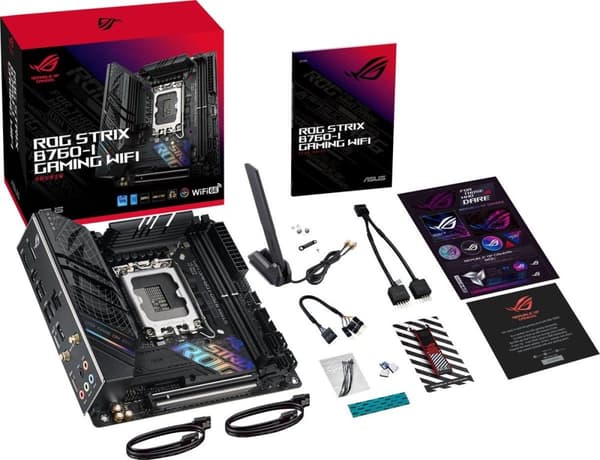 ASUS ROG STRIX B760-I GAMING WIFI - Intel - LGA 1700 - Intel® Celeron® - Intel® Core™ i3 - Intel® Core™ i5 - Intel® Core™ i7 - Intel® Core™ i9,... - L