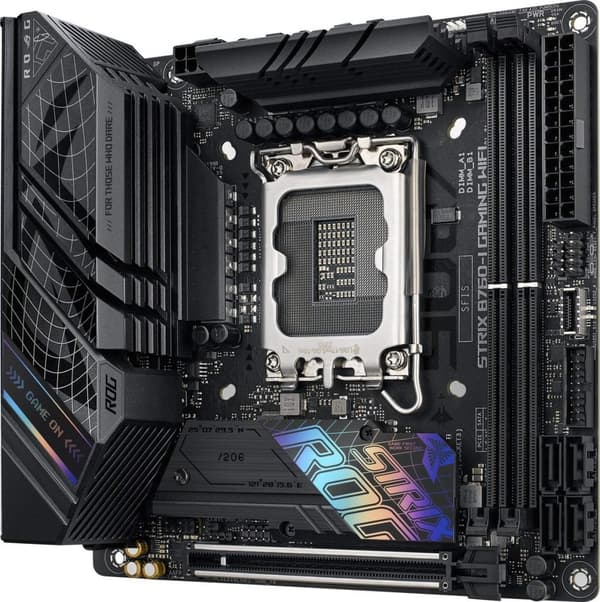 ASUS ROG STRIX B760-I GAMING WIFI - Intel - LGA 1700 - Intel® Celeron® - Intel® Core™ i3 - Intel® Core™ i5 - Intel® Core™ i7 - Intel® Core™ i9,... - L