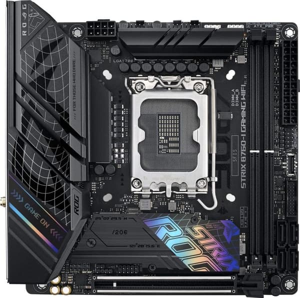 ASUS ROG STRIX B760-I GAMING WIFI - Intel - LGA 1700 - Intel® Celeron® - Intel® Core™ i3 - Intel® Core™ i5 - Intel® Core™ i7 - Intel® Core™ i9,... - L
