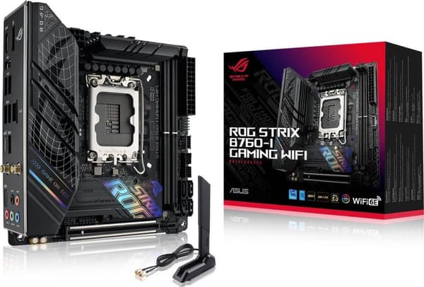ASUS ROG STRIX B760-I GAMING WIFI - Intel - LGA 1700 - Intel® Celeron® - Intel® Core™ i3 - Intel® Core™ i5 - Intel® Core™ i7 - Intel® Core™ i9,... - L