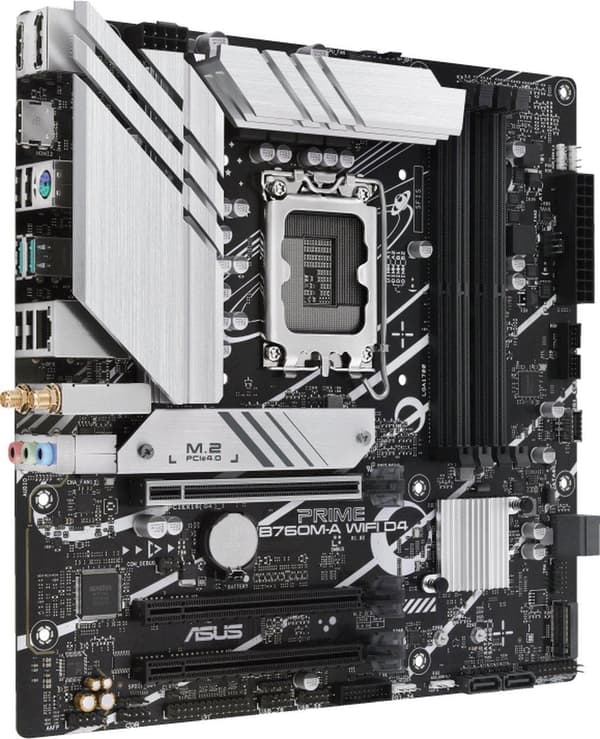 ASUS PRIME B760M-A WIFI D4 - Intel - LGA 1700 - Intel® Celeron® - Intel® Core™ i3 - Intel® Core™ i5 - Intel® Core™ i7 - Intel® Core™ i9,... - LGA 1700