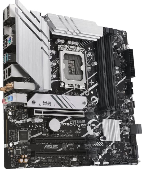 ASUS PRIME B760M-A WIFI D4 - Intel - LGA 1700 - Intel® Celeron® - Intel® Core™ i3 - Intel® Core™ i5 - Intel® Core™ i7 - Intel® Core™ i9,... - LGA 1700