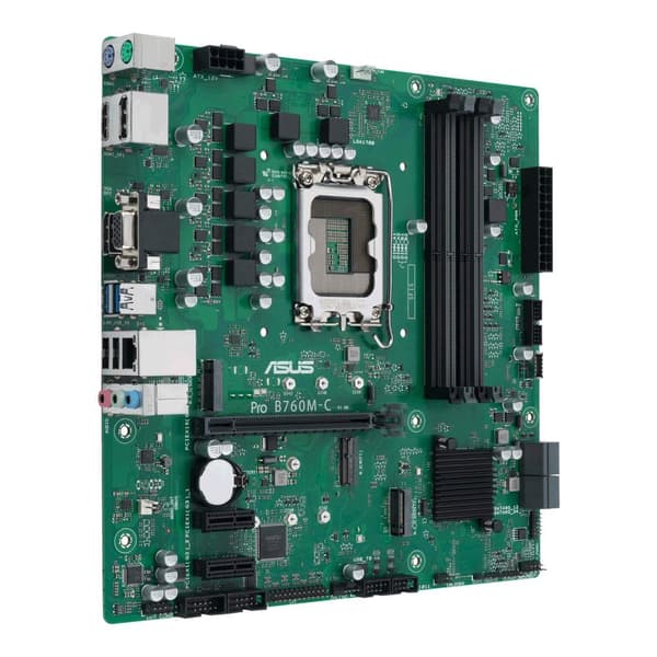 ASUS PRO B760M-C-CSM - Intel - LGA 1700 - Intel® Celeron® - Intel® Core™ i3 - Intel® Core™ i5 - Intel® Core™ i7 - Intel® Core™ i9,... - LGA 1700 - DDR