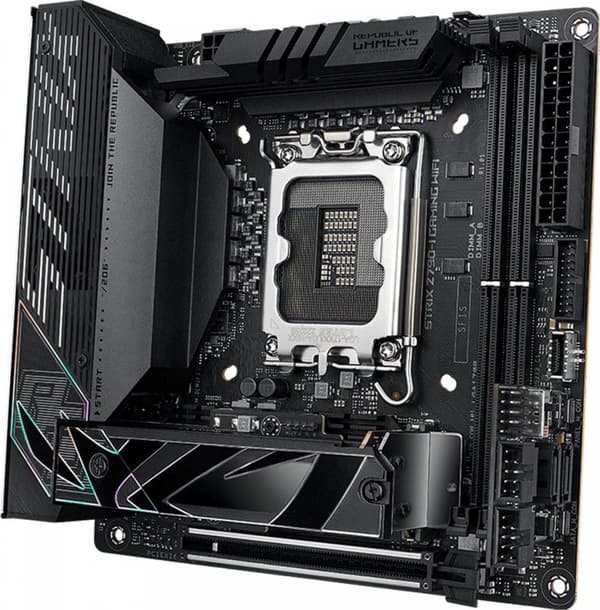 ASUS ROG STRIX Z790-I GAMING WIFI - Bundkort - Mini-ITX - LGA1700-stik - Z790-chipsæt - USB 3.2 Gen 1, USB 3.2 Gen 2, USB4, USB-C 3.2 Gen2, USB-C 3 .2
