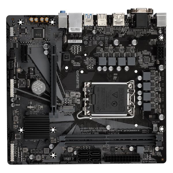 Gigabyte H610M S2H V2 DDR4 - Bundkort - Indbygget grafik (CPU påkrævet) (H610M S2H V2 DDR4)