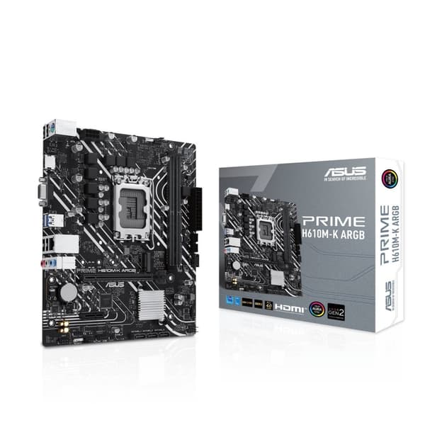 ASUS MB ASUS PRIME H610M-K ARGB (Intel,1700,DDR5,mATX) (90MB1G90-M0EAY0)