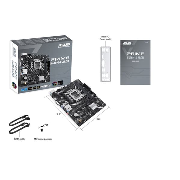 ASUS MB ASUS PRIME H610M-K ARGB (Intel,1700,DDR5,mATX) (90MB1G90-M0EAY0)