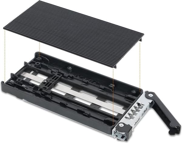 IcyDock 1xM.2 NVMe till 1x3.5 fack mobilt rack nyckellås miniSAS