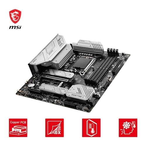 MSI MAG B760M Mortar WiFi II bundkort, mATX - Understøtter 12., 13. og 14. generation af Intel Core-processorer, LGA 1700, DDR5 7800+MHz/OC, 1x PCIe 5