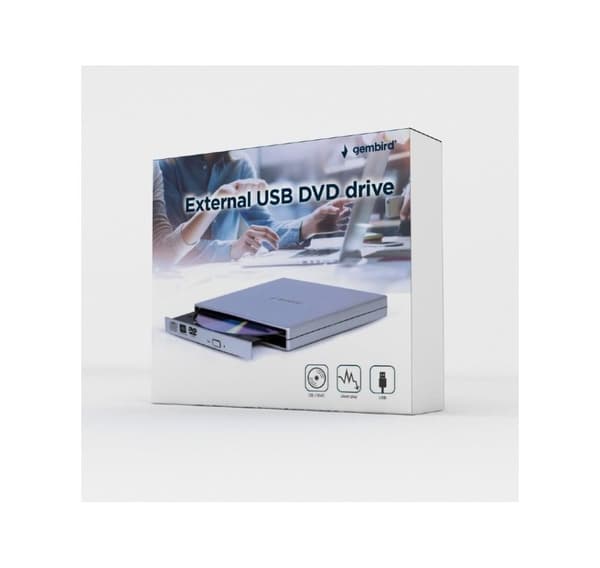 Dvd rw usb2 8x ext rtl/silver dvd-usb-02-sv, Gembird