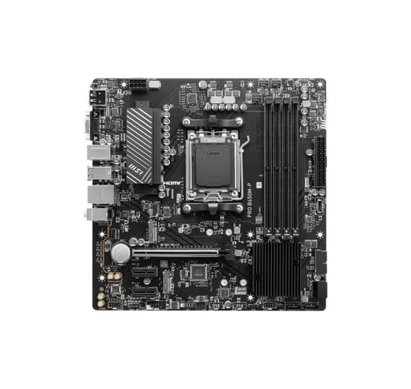 Moderkort MSI AMD b650 (sam5, micro-atx, minne ddr5, minneskortplatser 4, 2xpci-express 1x, 1xpci-express 16x, 2xm.2)