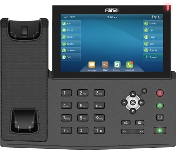 Fanvil X7 V2, IP-puhelin, Musta, Yhdistetty luuri, In-band, Out-of-band, SIP info, 20 linjaa, 2000 merkintää