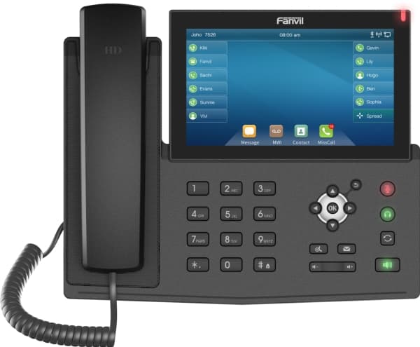Fanvil X7 V2, IP-telefon, Sort, Kablet håndsett, In-band, Utenfor båndet, SIP-info, 20 linjer, 2000 oppføringer Sort