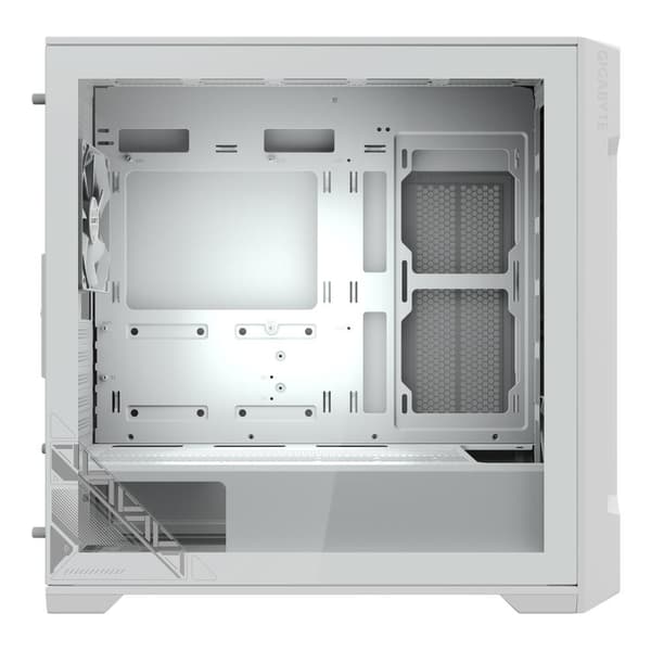 Etui gb-c102gi (miditower, etuiet har gennemsigtigt panel, medfølger ikke, microatx, miniitx, farve hvid), Gigabyte