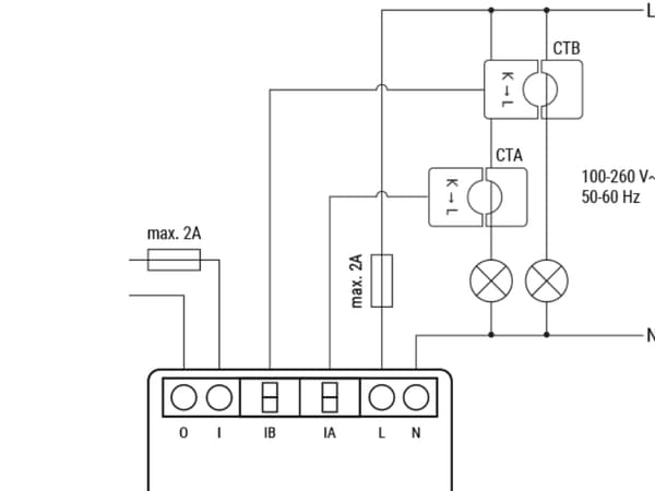 Shelly uppoasennettava EM Gen3 sis. 1x 50A pääte Sähkömittari Mittaustoiminto WLAN