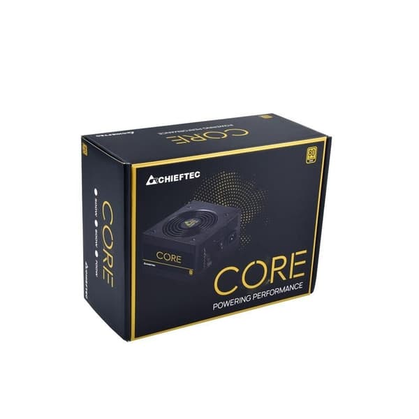 Strømforsyning 500 watt (effektivitet 80 plus guld, pfc active, bbs-500s), Chieftec