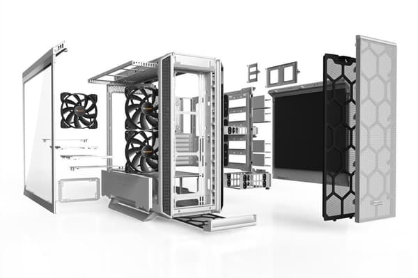 Taske silent base 802 vindue hvid (miditower, ikke inkluderet, atx, eatx, microatx, miniitx, farve hvid, bgw40), Vær stille