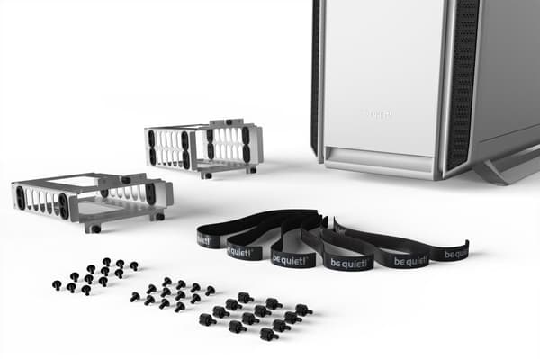 Taske silent base 802 vindue hvid (miditower, ikke inkluderet, atx, eatx, microatx, miniitx, farve hvid, bgw40), Vær stille