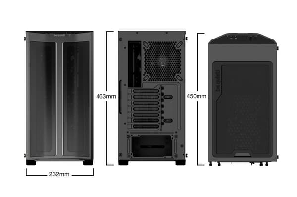 Etui pure base 500 fx (miditower, ikke inkluderet, atx, microatx, miniitx, farve sort, bgw43), Be quiet